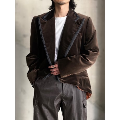 1990's "NEW REPUBLIC" Velour fabiric swallow-tailed jacket