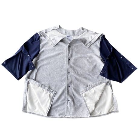 Detachable design 2tone color shirt