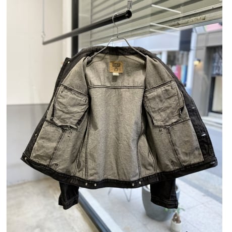 1980's-1990's "GAP" Black denim trucker jacket