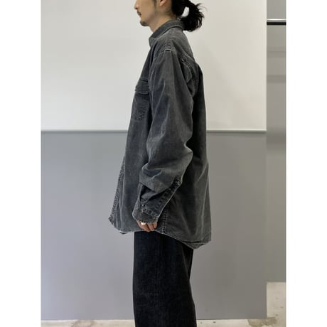 1980's-1990's "L.L.Bean" Black denim shirt