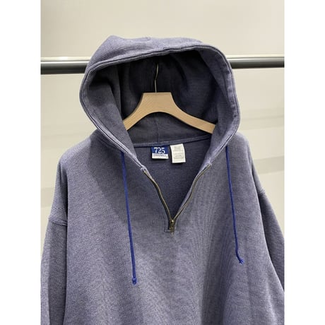 2000's Wide silhouette cotton blend half zip hoodie