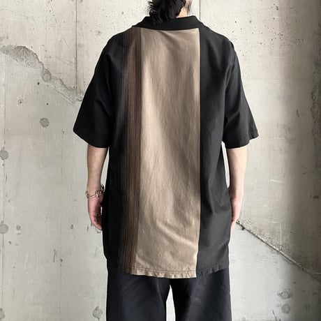 2000's Mercerised cotton half zip shirt