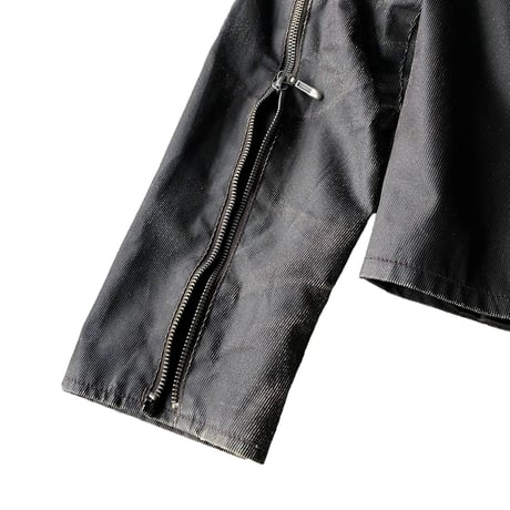 2000's "GUESS" Arm zipper design coated riders jacket