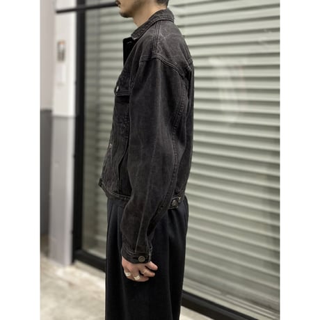1980's-1990's "GAP" Black denim trucker jacket