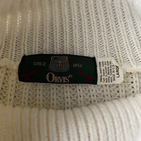 1990's "ORVIS" Turtle necked cotton knit sweater