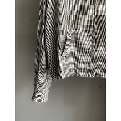 1990's Acetate/Rayon plaid patterned cropped jacket