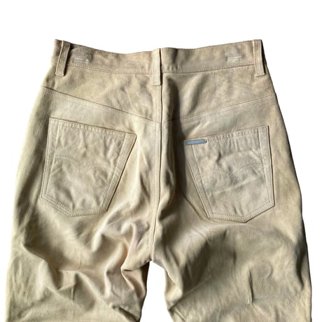1990's-2000's "Levi's" SALESMAN SAMPLE Suede leather 5pocket pants