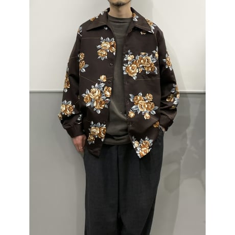 1970's "Mr.Jan" Floral printed open-collar shirt