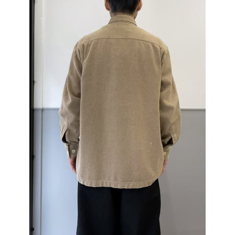 1990's "Yves Saint Laurent" Herringbone fabric long sleeve shirt