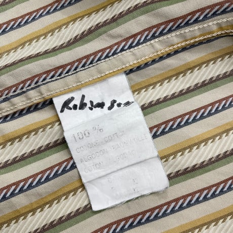 1990's "Ermenegildo Zegna" Cotton jaqured fabric long sleeve shirt