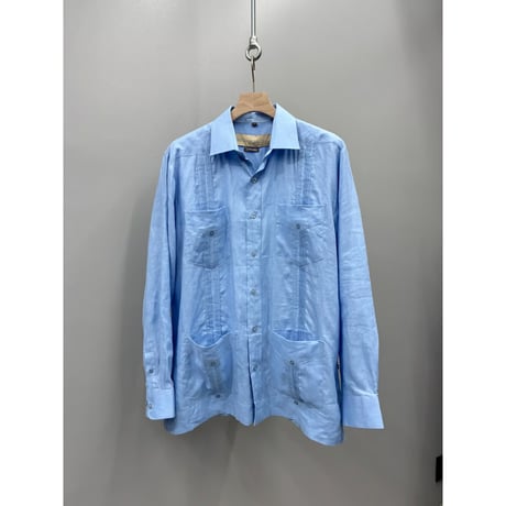 2000's linen fabric guayabera shirt