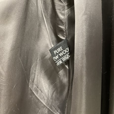 1980's ENGLAND MADE Pure New Wool Balmacaan Coat