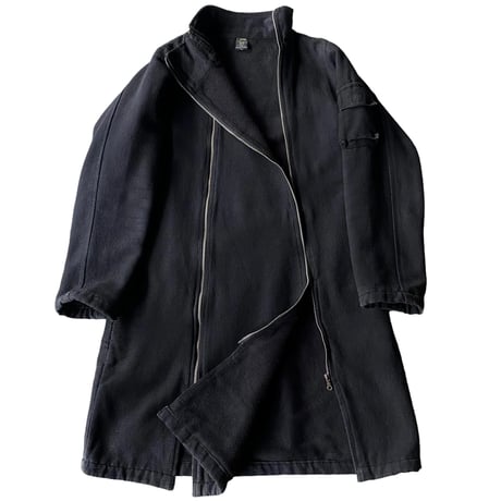 2000's Dual zip design cotton long jacket