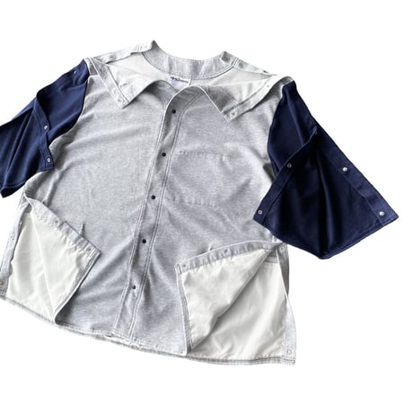 Detachable design 2tone color shirt