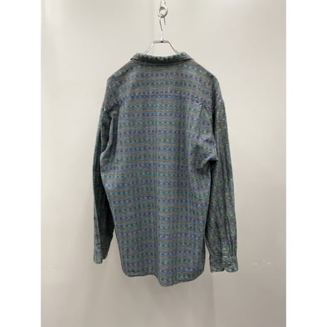 1980's Cotton jacquard long sleeve shirt