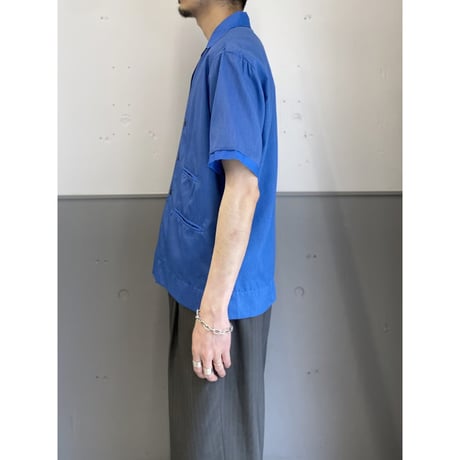 1960's〜 "Brittons" Switching fabric design short sleeve shirt