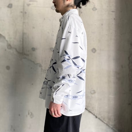 1990's "Reebok" All over printed L/S shirt