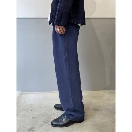 1980's-1990's "JHANE BARNES" Silk × Linen fabric 2tuck slacks pants