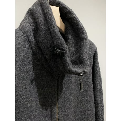 1990's-2000's Double zipper raglan sleeve wool jacket