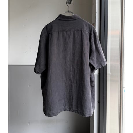 2000's "DKNY" Ramie / Cotton fabric short sleeve shirt