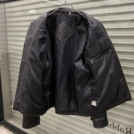 1990's Black leather sports jacket