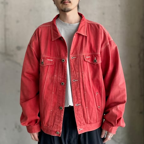 2000's Sun faded cotton trucker jacket