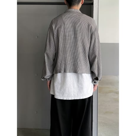 1990's Acetate/Rayon plaid patterned cropped jacket