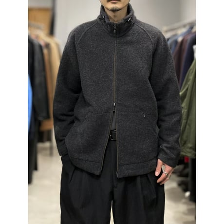 1990's-2000's Double zipper raglan sleeve wool jacket