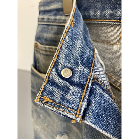2000's "Levi's 517" Dameged & Painted semi-flare denim pants