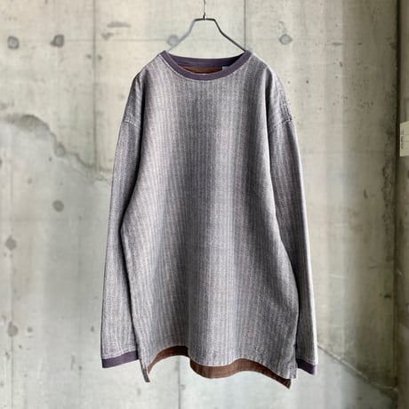 1990's Herringbone pattern printed cotton cut & sew