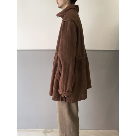 "PERUVIAN CONNECTION" Linen fabric double zipper jacket