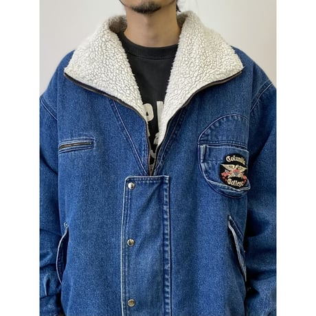 1980's Wide silhouette full zip denim jacket