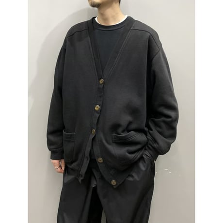 1990's Black color sweat cardigan