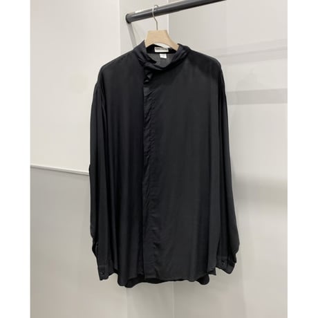 1980's-1990's Asymmetrical design rayon shirt