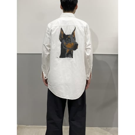 1990's DOBERMAN Back printed Long sleeve shirt