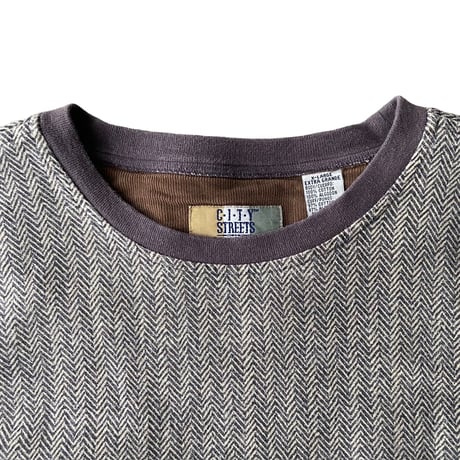 1990's Herringbone pattern printed cotton cut & sew