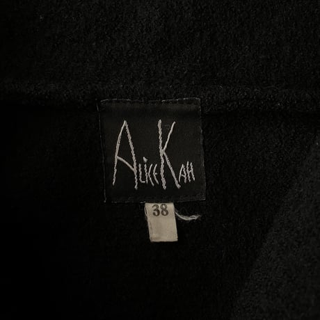 2000's Switching design Extra high-necked wool coat