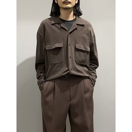 2000's "ORVIS" Open collar cotton shirt