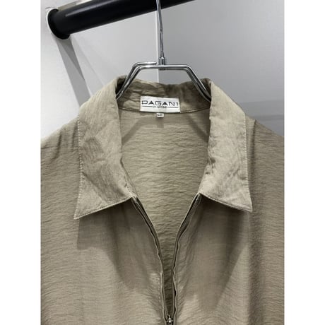 2000's Drawstrings design zip up shirt