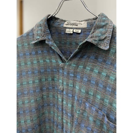 1980's Cotton jacquard long sleeve shirt