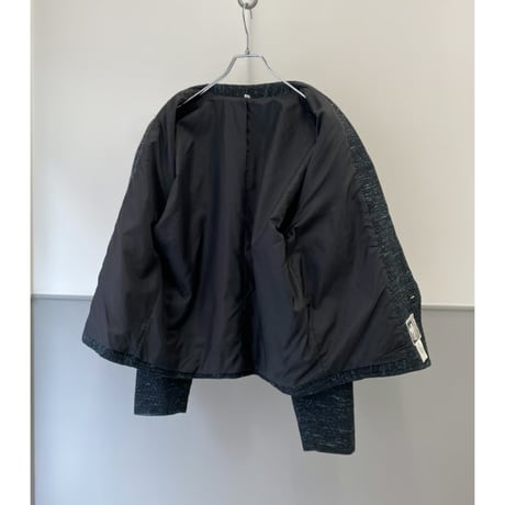 1980's Jacquard fabric cropped tailored jacket