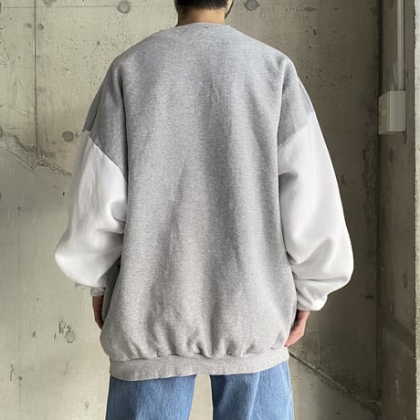 1990's Oversized 2tone color sweat shirt