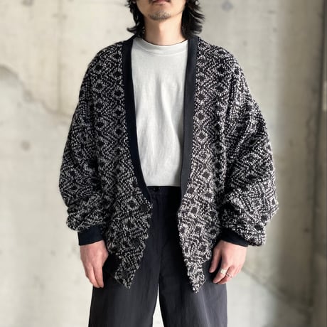 1980's Wide & Short silhouette knit cardigan