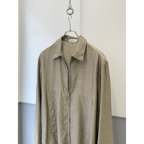 2000's Drawstrings design zip up shirt