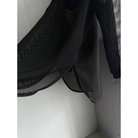 1980's-1990's Switching fabric design mesh shirt