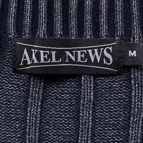 2000's Dual zip design cotton rib knit sweater