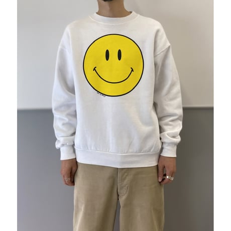 1990's-2000's Smiley face printed sweat shirt