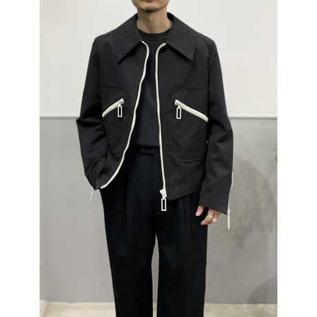1970's BELGIUM MADE Black & White Zip Up Jacket