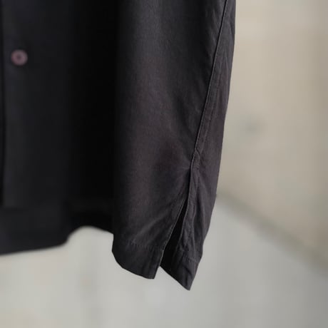 1990's-2000's "JHANE BARNES" Open collar short sleeves silk shirt