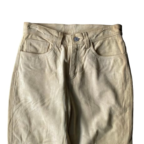1990's-2000's "Levi's" SALESMAN SAMPLE Suede leather 5pocket pants